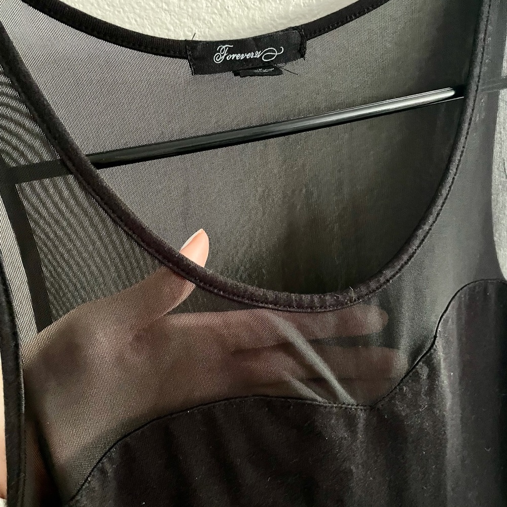 F21 mesh black bodycon - Picture 2 of 2